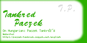 tankred paczek business card